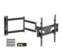 WHYFONE Corner TV Wall Bracket for 26-65 Inch TVs, Long Reach TV Bracket with 845mm Articulated Arm, 3 Folding Arms Full Motion Wall Mount with Swivel Tilt Extend Max VESA 400x400mm up to 35kg