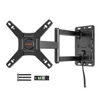 WHYFONE Lockable RV TV Wall Bracket for Camping, [180° Rotation] [180° Swivel] Full Motion RV Wall Mount for 13-43 Inch Monitors & TVs up to 25kg, Caravan/Motorhome/Boat/RV TV Bracket VESA 200x200mm