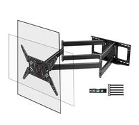 WHYFONE Long Reach 1060mm TV Wall Bracket, 180° Rotation TV Bracket with Double Articulating Arm, Swivel Tilt Full Motion Wall Mount Bracket for 37-90 Inch Flat & Curved TVs up to 75kg VESA 600x400mm