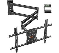 WHYFONE TV Wall Bracket Mount with 1016mm Long Arm for 37-75 Inch TVs | 3 Folding Arms Full Motion Corner TV Wall Mount with Extension Swivel Tilt Extend max. VESA 600x400mm up to 45kg