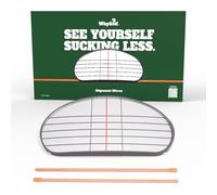 WHYGOLF Alignment Mirror with 2 Alignment Rods, Portable Golf Training Aid for Swing and Putting Practice, Indoor or Outdoor Golf Tool and Mirror Trainer for Consistent Setup and Backswing