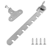 WHYHKJ 1 Set Window Restrictor Latch 7-Card Small Hole Limiter Stainless Steel Security Lock Window Latch Anti Falling Wind Hook Wind Brace Adjustable Window Safety Lock for Various Doors and Windows