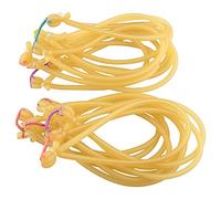 WHYHKJ 10pcs Powerful Fishing Slingshot Elastic Tube Rubber Band for Fishing Shooting Slingshot Catapult Replacement Outdoor Bow & Arrow Sport Catapult, Yellow