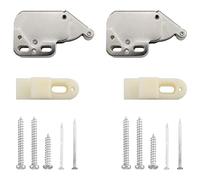 WHYHKJ 2 Sets Spring Loaded Mini Tip Push Catch Release Latch Push to Open Touch Lock Spring Self-Locking Buckle Hinge Cupboard Doors Lock for Furniture Hardware