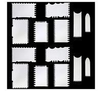 WHYHKJ 2Sets Paint Scrapers Plastic Paint Swipe Accessories Multifunction Acrylic Pouring Swipe Tools for Acrylic Painting Technique