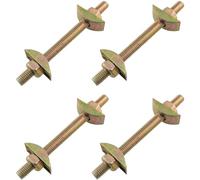 WHYHKJ 4 Sets Countertop Connectors (M8x100mm) Table Top Fasteners Butcher Block Bed Connecting Kit Furniture Connector Crescent Moon Tri in One Reception Desk Joint