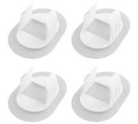 WHYHKJ 4PCS Self-adhesive No-drill Washing Machine Drain Hose Holder White Pipe Fixing Clamp Flexible Laundry Sink Drain Hose Clip keeping the end of the drain hose within the drainage area