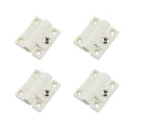 WHYHKJ 4PCS White Position Control Hinges Plastic Adjustable Torque Hinges for Wardrobe Doors Cabinet Doors and Windows