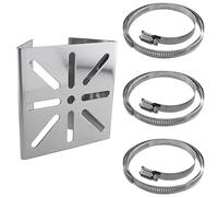 WHYHKJ Universal Wall Mounting Bracket Stainless Steel Vertical Pole Mount Adapter with 3 Loops for CCTV Security Camera PTZ Dome Indoor Outdoor AP Access Point Client CPE