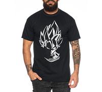 WhyKiki Super Son Goku Men's T-Shirt Goku Dragon Master Son Ball Vegeta Turtle Roshi Db, black, L