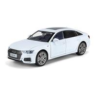 WHYMIRRJ Diecast 1:18 For AUDI A6 Alloy Car Models Realistic Exquisite Scale Vehicle Model Display Collection Souvenirs Present(White)