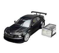 WHYMIRRJ Diecast 1:18 For BMW M3 Gtr E46 Alloy Car Model Realistic Miniature Static Scale Vehicle Model Display Collection Present(Black)