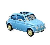 WHYMIRRJ Diecast 1/18 For Fiat Nuova 500 Alloy Classic Car Model Realistic Miniature Static Scale Vehicle Model Display Collection Present(Blue)