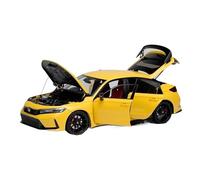 WHYMIRRJ Diecast 1:18 For Mitsubishi Lancer Evolution IV For Honda Type R Alloy Car Model Simulation Static Scale Vehicle Model Present(FL5 Yellow)