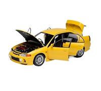 WHYMIRRJ Diecast 1:18 For Mitsubishi Lancer Evolution IV For Honda Type R Alloy Car Model Simulation Static Scale Vehicle Model Present(EVO 4 Yellow)