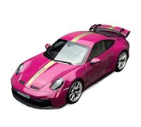 WHYMIRRJ Diecast 1:18 For Porsche 911 992 GT3 2021 Alloy Car Model Simulation Static Scale Vehicle Model Collectors Display Present(Rose red)