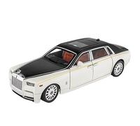 WHYMIRRJ Diecast 1:18 For Rolls Royce Phantom Scale Alloy Car Models Simulation Pre-built Vehicle Model Display Collection Present(White)