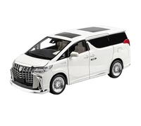 WHYMIRRJ Diecast 1:18 For Toyota Alphard Scale Diecast Alloy Car Models Openable Doors Collectible Model Decorative Souvenirs Present(White)
