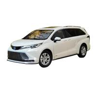 WHYMIRRJ Diecast 1:18 For Toyota Sienna MPV Alloy Car Models Scale Fashion Metal Vehicle Model Display Ornaments Collection Present(White)