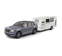 WHYMIRRJ Diecast 1/20 For Rolls-Royce Cullinan SUV Alloy Trailer RV Car Model Scale Luxury Fashion Metal Vehicle Model Collectors Present(Silver)