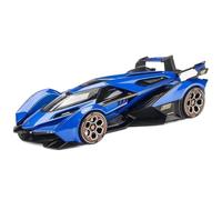 WHYMIRRJ Diecast 1:22 For Lamborghini V12 GT Scale Alloy Supercar Models Openable Doors Collectible Model Decorative Souvenirs Present(Blue)