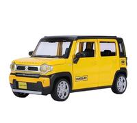 WHYMIRRJ Diecast 1:22 For SUZUKI HUSTLER SUV Scale Alloy Car Models Openable Doors Vehicle Model Souvenirs Collection Present(Yellow)