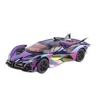 WHYMIRRJ Diecast 1:24 For Apollo Project EVO Alloy Sports Car Model Fashion Scale Vehicle Model Kits Display Collection Souvenirs Present(Purple)