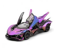 WHYMIRRJ Diecast 1:24 For Apollo Project EVO Alloy Sports Car Model Scale Realistic Miniature Vehicle Model Display Collection Present(Purple)