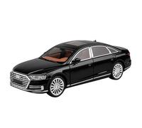 WHYMIRRJ Diecast 1:24 For AUDI A8 Scale Alloy Car Models Exquisite Openable Door Vehicle Model Collection Ornaments Present(Black)