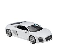 WHYMIRRJ Diecast 1:24 For Audi R8 V10 Scale Alloy Sports Car Model Exquisite Pre-built Vehicle Model Display Collection Present(White)