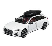 WHYMIRRJ Diecast 1/24 For Audi RS6 Avant Station Wagon Scale Alloy Car Models Luxury Miniature Vehicle Model Display Collection Present(White)