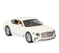 WHYMIRRJ Diecast 1:24 For Bentley Continental GT Alloy Car Models Openable Doors Metal Vehicle Simulation Collection Ornaments Present(White)