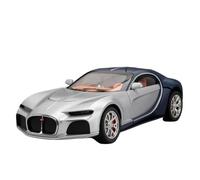 WHYMIRRJ Diecast 1:24 For Bugatti Atlantic BOLIDE Diecast Alloy Car Models Scale Model Kits Vehicle Model Display Collectible Present(Atlantic Blue)