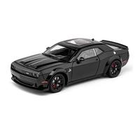 WHYMIRRJ Diecast 1:24 For Dodge Challenger SRT Alloy Racing Car Model Scale Luxury Metal Vehicle Model Collectors Ornaments Present(Black1)