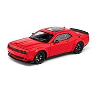 WHYMIRRJ Diecast 1:24 For Dodge Challenger SRT Alloy Racing Car Model Scale Luxury Metal Vehicle Model Collectors Ornaments Present(Red)