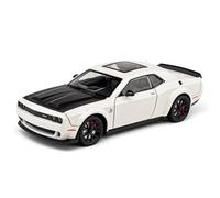 WHYMIRRJ Diecast 1:24 For Dodge Challenger SRT Hellcat Alloy Car Models Scale Model Kits Realistic Vehicle Models Collection Present(White1)