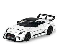 WHYMIRRJ Diecast 1:24 For Nissan GTR CSR2 R34 Alloy Car Models Scale Vehicle Model Kits Simulation Collectible Display Decor(CSR2 White)