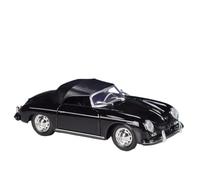 WHYMIRRJ Diecast 1:24 For Porsche 356A Speedster Scale Alloy Sports Car Model Luxury Miniature Exquisite Vehicle Model Collection Present(Black Soft)