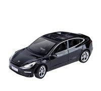 WHYMIRRJ Diecast 1:24 For Tesla Model 3 Scale Alloy Car Models Realistic Exquisite Full Door Metal Vehicle Model Display Present(Black)