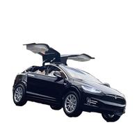 WHYMIRRJ Diecast 1:24 For Tesla Model X SUV Alloy Car Models Scale Exquisite Vehicle Model Display Ornaments Collection Souvenirs Present(Black)