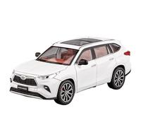 WHYMIRRJ Diecast 1:24 For Toyota Hollanda SUV Scale Alloy Car Models Realistic Exquisite Pre-built Metal Vehicle Model Collection Present(White)