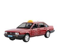 WHYMIRRJ Diecast 1/24 For VW Santana Taxi Scale Alloy Car Models Vehicle Model Display Simulation Vehicle Collection Ornaments Present(Red)
