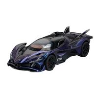 WHYMIRRJ Diecast 1/32 For Apollo EVO Scale Alloy Car Models Openable Doors Vehicle Model Souvenirs Collection Ornaments Pre-Built Vehicles Model(Purple)