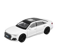WHYMIRRJ Diecast 1:32 For AUDI A8 Scale Alloy Car Models Simulation Pre-built Metal Vehicle Model Display Collection Present(White)