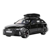 WHYMIRRJ Diecast 1:32 For Audi RS6 Alloy Car Models Simulation Exquisite Scale Vehicle Model Display Collection Souvenirs Present(Black)