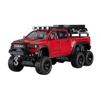 WHYMIRRJ Diecast 1:32 For DODGE RAM 1500 REX Alloy Pickup Car Model Exquisite Scale Vehicle Model Display Collection Souvenirs Present(Red)
