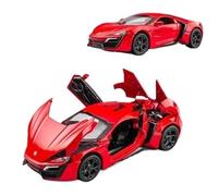 WHYMIRRJ Diecast 1:32 For Lykan Hypersport Scale Alloy Sport Car Model Realistic Metal Vehicle Model Collectors Office Display Present(Red)