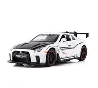 WHYMIRRJ Diecast 1:32 For Nissan Skyline Ares GTR GT-R R35 Alloy Sports Car Model Scale Luxury Vehicle Model Kits Display Collection Present(White 2)