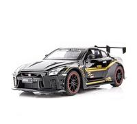 WHYMIRRJ Diecast 1:32 For Nissan Skyline Ares GTR GT-R R35 Alloy Sports Car Model Scale Luxury Vehicle Model Kits Display Collection Present(Black 2)