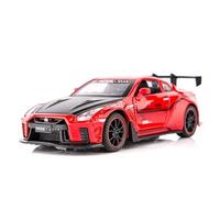 WHYMIRRJ Diecast 1:32 For Nissan Skyline Ares GTR GT-R R35 Alloy Sports Car Model Scale Luxury Vehicle Model Kits Display Collection Present(Red 2)